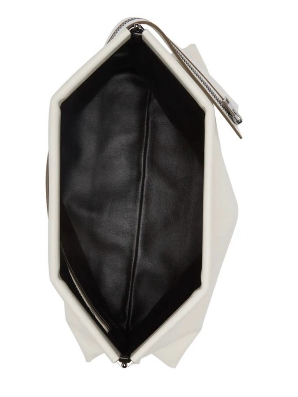 Tom Ford Leather Flat Zip Clutch in Chalk - Picture 4 of 10